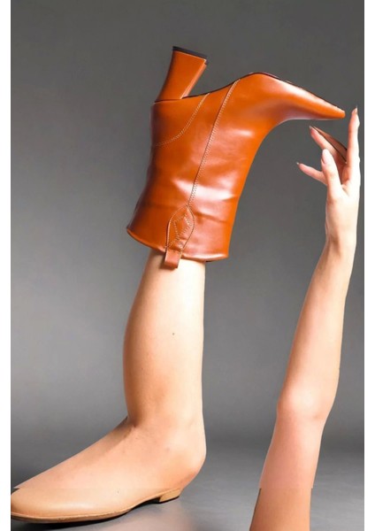 Kadın Elegant Ayakkabı Sivri Burun Kovbot Bot Özel Tasarım Abiye Ayakkabı fiyatları