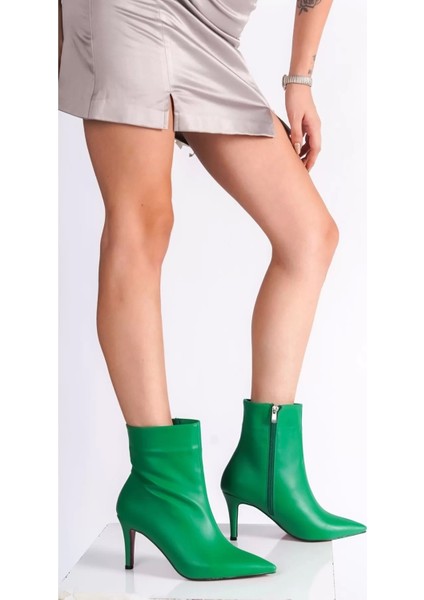 Kadın Elegant Ayakkabı Kısa Topuklu Sivri Burun Bot Özel Tasarım Abiye Ayakkabı modelleri