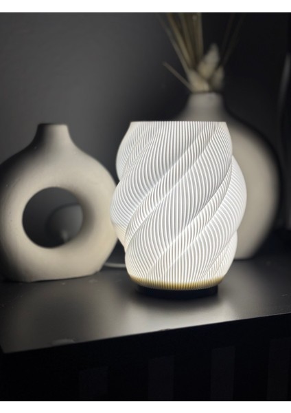 Spiral Tasarım Masa Lambası Modern Gece Lambası