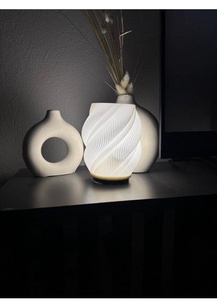 Spiral Tasarım Masa Lambası Modern Gece Lambası