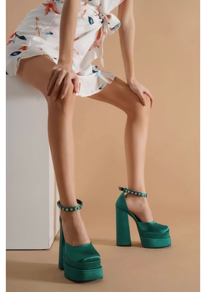 Kadın Elegant Ayakkabı Çift Platform Tasarım Gelinlik Ayakkabı Özel Tasarım Abiye Ayakkabı