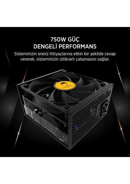 JDP750 Apfc 12CM 750W Bronze 80+ Power Supply