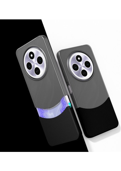 Xiaomi Redmi 14C 4g Kılıf Mıknatıslı Nvg Duble Kapak - Siyah