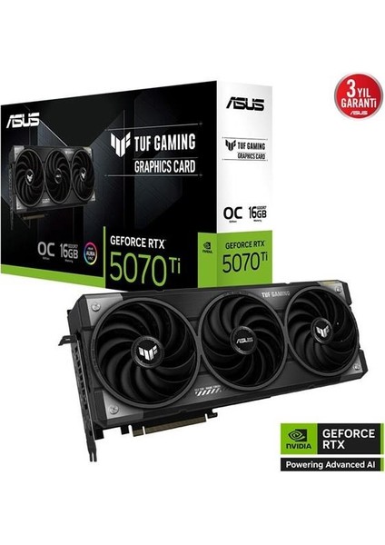 16GB Tuf Gamıng RTX5070TI-O16G Gddr7 256BIT HDMI Dp Pcıe 5.0