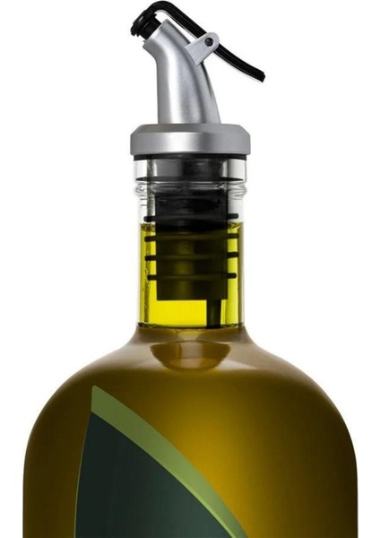 Haki renkli 750 ml şık yağdanlık ve sosluk şişesi, 2 parçalı set