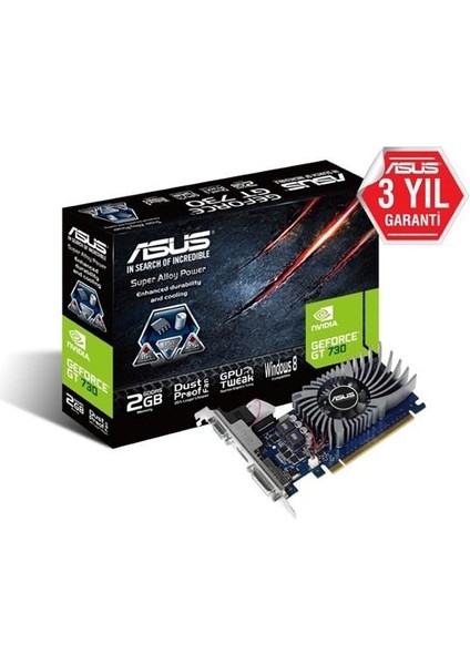 GT730 2gb Sl-2gd5-Brk Ddr5 64BIT HDMI DVI Pcıe 16X V2.0