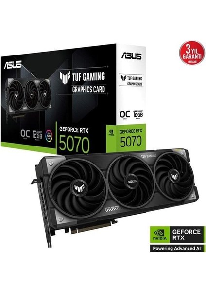 12GB Tuf Gamıng RTX5070-O12G Gddr7 192BIT HDMI Dp Pcıe 5.0