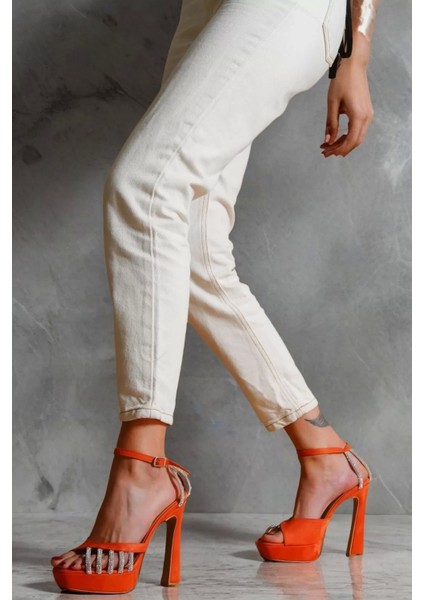 Kadın Elegant Ayakkabı Taş Detaylı Alçak Platform Özel Tasarım Abiye Ayakkabı fırsatları