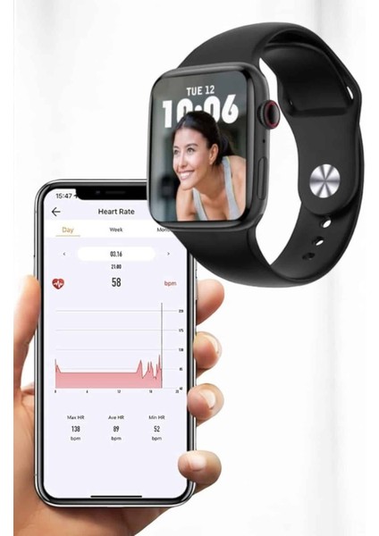 Akıllı Saat Bluetooth Bağlantı ve 24 Saat Sağlık Izleme Gps Arama Cevaplama