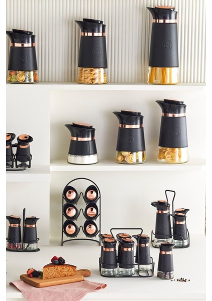 Şık ve dayanıklı siyah latin deri yağlık ve sirkelik seti, 250 ml, 2 parça fırsatları