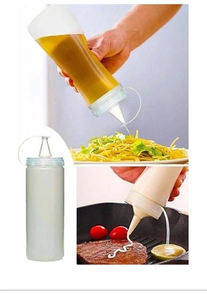 750 ml şeffaf yağdanlık, şık ve kullanışlı mutfak gereci, beyaz renk, 1 parça