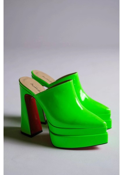 Kadın Elegant Ayakkabı Çift Platform Burnu Kapalı Yüksek Topuklu Terlik Abiye Ayakkabı modelleri