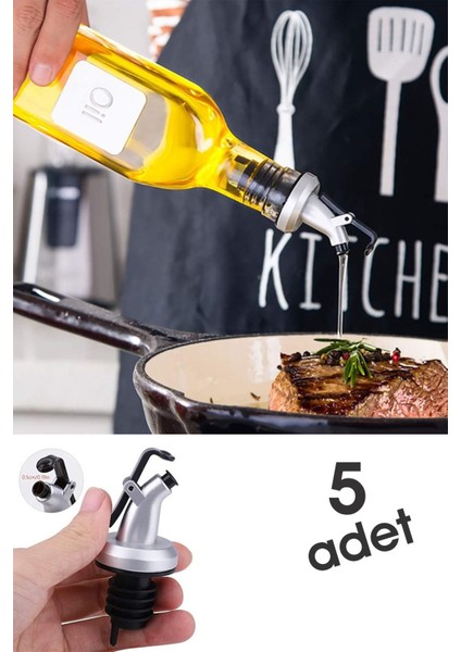 5 Adet Yağdanlık Tıpası, Uçlu, Sızdırmaz, Kapaklı, 7 ml, Gümüş, Çoklu Paket fırsatları