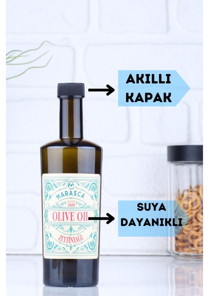 Rustik Elanora Zeytin Yağı ve Sıvıyağ Ayçiçek Yağı Şişesi 500 ml