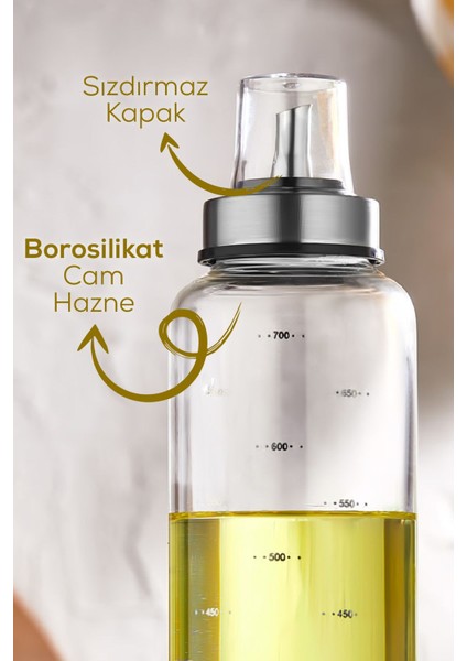 Pratik cam yağlık ve sirkelik, şeffaf, renkli, 750 ml, şık ve kullanışlı tasarım fiyatları