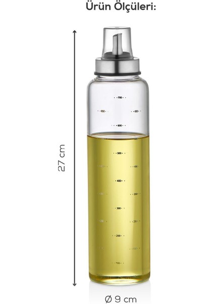 Pratik cam yağlık ve sirkelik, şeffaf, renkli, 750 ml, şık ve kullanışlı tasarım modelleri