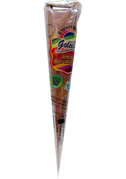 Dövme Koni Kına Turuncu Simli Takribi 25 gr