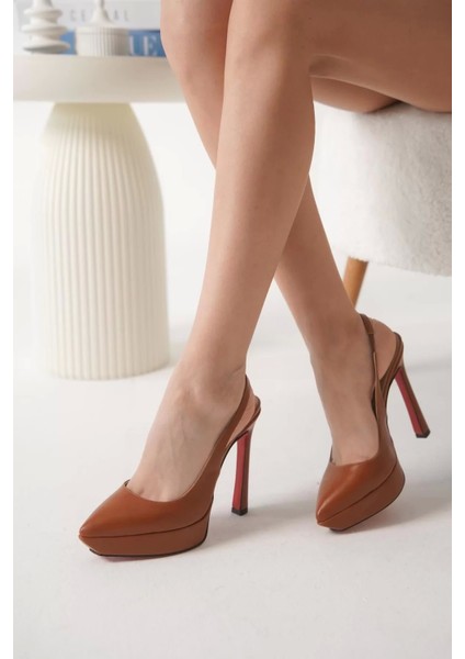 Kadın Platform Detaylı Ince Topuklu Arkası Açık Şık Ayakkabı fiyatları