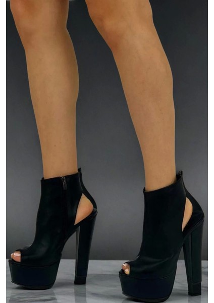 Kadın Elegant Ayakkabı Kalın Topuklu Arka Açık Platform Ayakkabı Özel Tasarım Abiye Ayakkabı modelleri