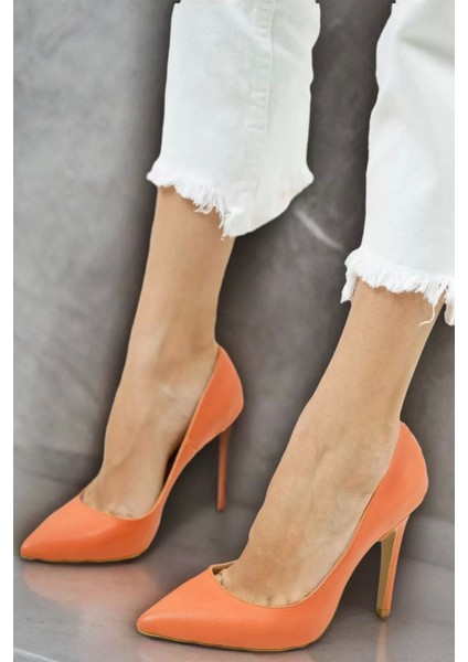 Kadın Klasik Topuklu Ayakkabı Sivri Burun Ince Topuk Model Stiletto