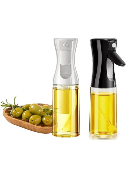 Şık siyah beyaz cam yağdanlık spreyi, 210 ml, pratik ve kullanışlı tasarım modelleri