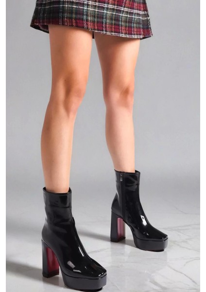 Kadın Elegant Ayakkabı Platform Topuklu Bot Özel Tasarım Abiye Ayakkabı