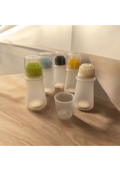 Mavi Mini Şef Silikon Kapaklı Yağlık 60 ml, 3'lü set