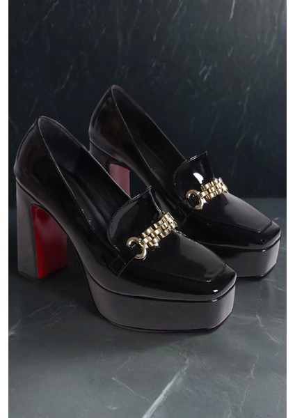 Kadın Elegant Ayakkabı Platform Toka Detaylı Orta Topuklu Özel Tasarım Abiye Ayakkabı fiyatları