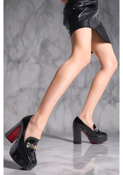 Kadın Elegant Ayakkabı Platform Toka Detaylı Orta Topuklu Özel Tasarım Abiye Ayakkabı fırsatları