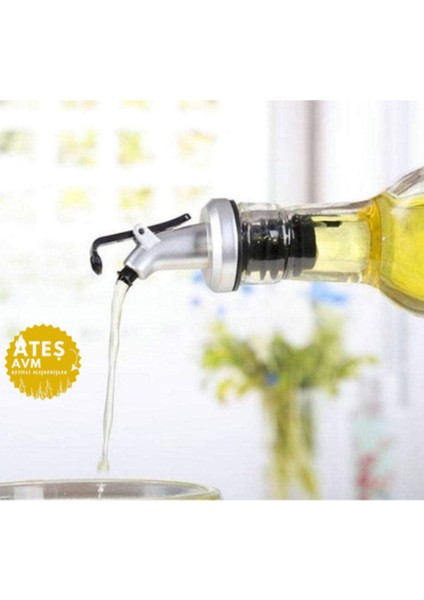 3'lü Metalik Kapaklı Şişe Tıpası, şık ve sızdırmaz, 0-249 ml, beyaz, 2 parça