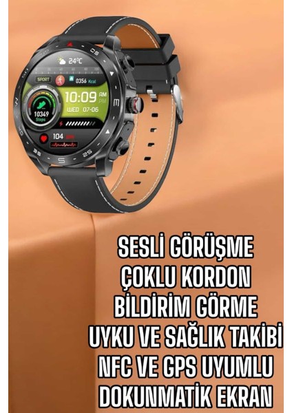 Akıllı Saat Nabız Ölçer Uyku Takibi Sesli Görüşme Bildirim Görme