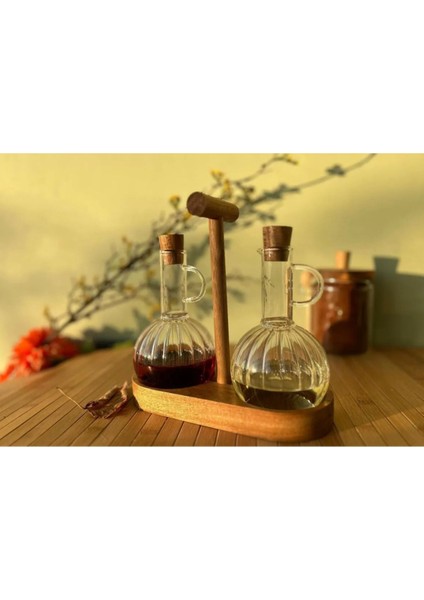 Şık 2'li Cam Yağlık Takımı, Beyaz, Modern ve Kullanışlı Tasarım, 300 ml, 3 Parça fiyatları