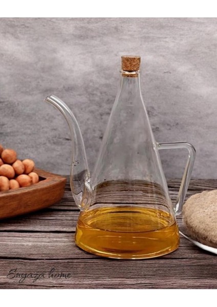 Şık ve dayanıklı 500 ml cam yağlık ve sirkelik, beyaz renkli mutfak gereci modelleri