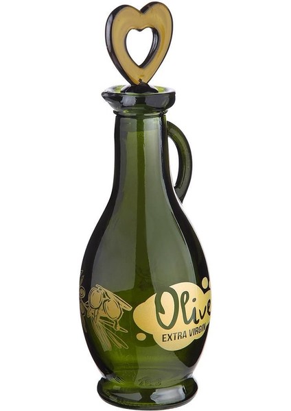 Yeşil Desenli Gagalı Model Yağlık 250 ml, şık ve kullanışlı mutfak aksesuarı