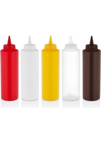 Oynar Başlıklı 1000 ml Ketçap-Mayonez-Hardal-Çikolata-Yağlık Sos Şişesi