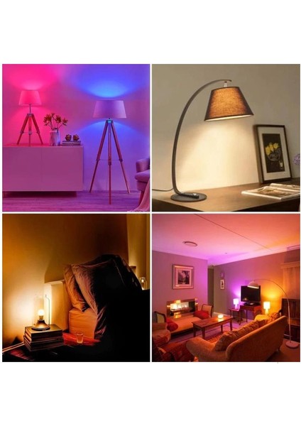9W RGB Led Ampul 16 Renk Uzaktan Kumandalı Renk Değiştiren Dekoratif Işık