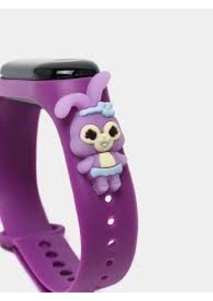 Mor Tavşanlı Dijital Saat