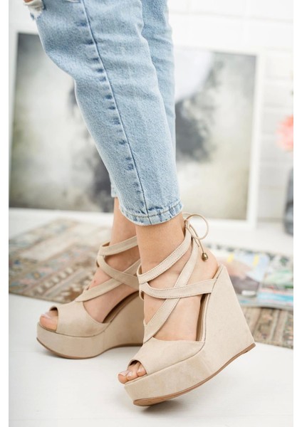 Kadın Moda Arka Ipli Dolgu Topuklu Ayakkabı Şık ve Zarif Abiye Ayakkabı fiyatları