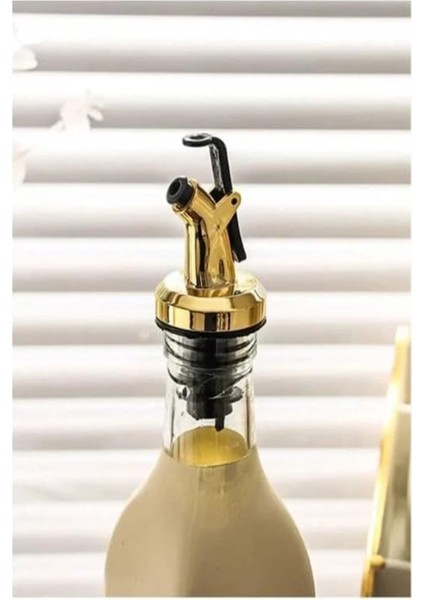 Altın Renkli Sızdırmaz Yağdanlık Tıpası, Kapaklı, Güvenli Saklama, 750-999 ml, 1 Parça