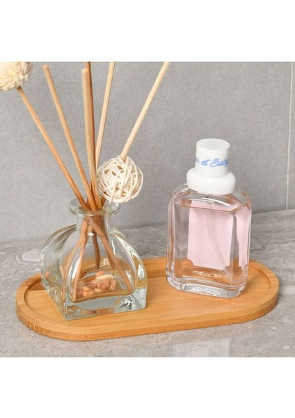 1 Adet Gerçek Ithal Bambu 25X12 cm Oval Model Yağdanlık Sirkelik Sabunluk Altlığı Sunum Tabağı