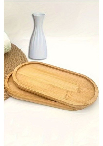 1 Adet Gerçek Ithal Bambu 25X12 cm Oval Model Yağdanlık Sirkelik Sabunluk Altlığı Sunum Tabağı