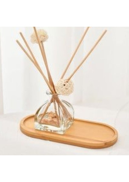 1 Adet Gerçek Ithal Bambu 25X12 cm Oval Model Yağdanlık Sirkelik Sabunluk Altlığı Sunum Tabağı