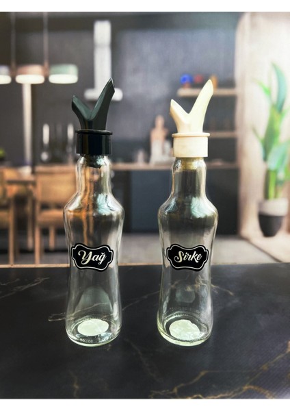 2'li şeffaf yağlık ve sirkelik takımı, şık ve kullanışlı set, turuncu renk fiyatları