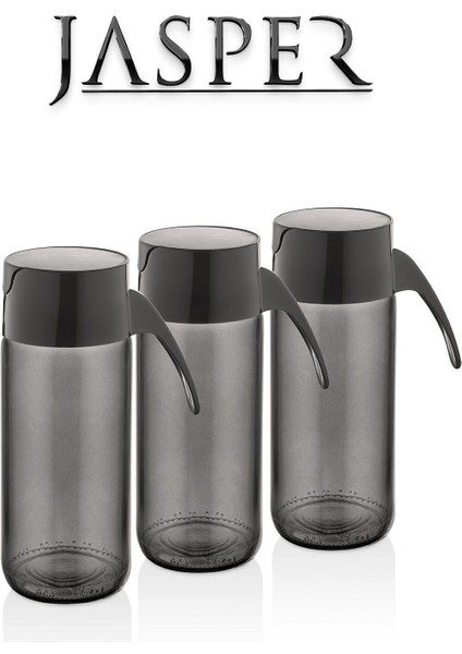 2'li 500 ml şeffaf cam yağdanlık seti, şık ve kullanışlı tasarım