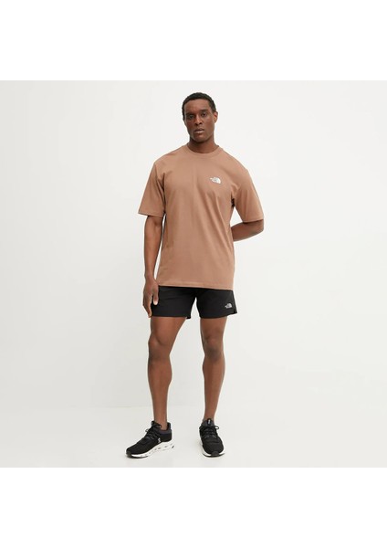 essential oversize erkek kahverengi yuvarlak yaka tişört fiyatları
