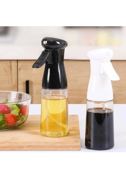 Şık siyah cam püskürtme şişesi, 250 ml, yağ ve sirke için kullanışlı tasarım