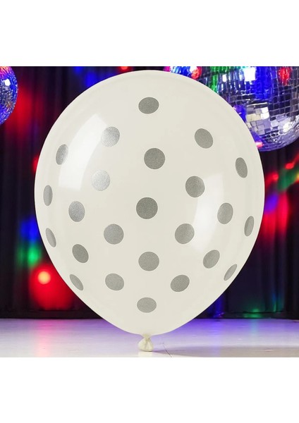 100 Adet Şeffaf Gümüş Balon Gümüş Şeffaf Pullu Balon Gümüş Pullu Dekorasyon Balonu