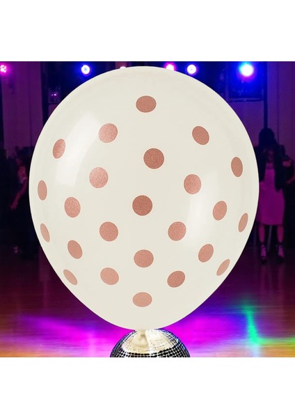 100 Adet Şeffaf Rose Gold Balon Rose Gold Şeffaf Pullu Balon Rose Dekorasyon Balonu