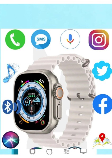 Bluetooth Özellikli Ultra Akıllı Saat – Adım Sayar ve Uyku Takibiyle Sağlığınızı Takip Edin!