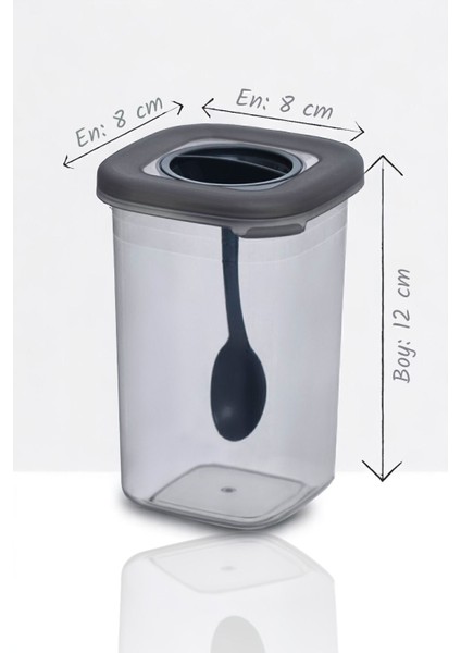 12'li 450ml Kendinden Kaşıklı Baharatlık Seti, Etiketli ve Kilitli, Hediye Paketli fırsatları